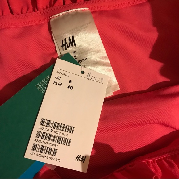 H&M Coral Ruffle Bikini Bottom, NWT, 8 - Picture 3 of 8
